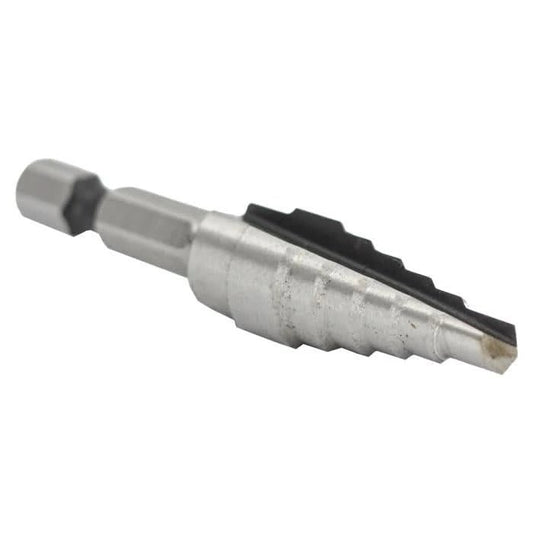 2 HSS Quick Change Hex Shank Step Drill Bit (3/16" - 1/2" by 1/16") - High Performance & Durable Cutting Tool | Drill America - Bayou Tool