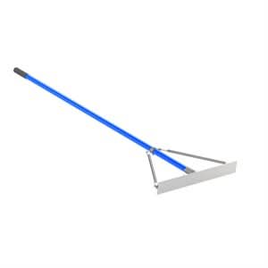 Bon 22-240 Smooth Asphalt Lute Rake - Aluminum 24" - 6 Foot Aluminum Handle Equipped with reinforcement braces | Asphalt Tool for Pros