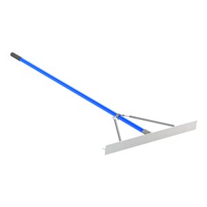 Bon 22-242 Smooth Roofing Lute Rake - Aluminum 36" - 6 Foot Aluminum Handle Equipped with reinforcement braces | Roofing Tool for Pros