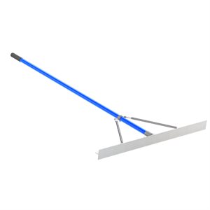 Bon 22-243 Smooth Roofing Lute Rake - Aluminum 42" - 6 Foot Aluminum Handle Equipped with reinforcement braces | Roofing Tool for Pros