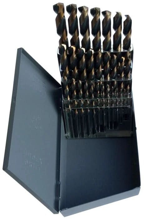25 Piece HSS Black & Gold KFD Split Point Jobber Length Drill Bit Set, 1.00mm - 13.00mm - High Performance & Durable Cutting Tool | Drill America - Bayou Tool