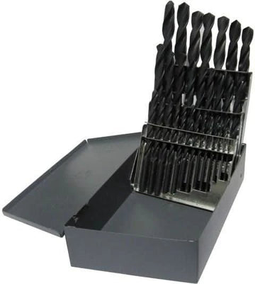 25 Piece HSS Black Oxide Jobber Length Drill Bit Set, D/AN, 1.00mm - 13.00mm - High Performance & Durable Cutting Tool | Drill America - Bayou Tool