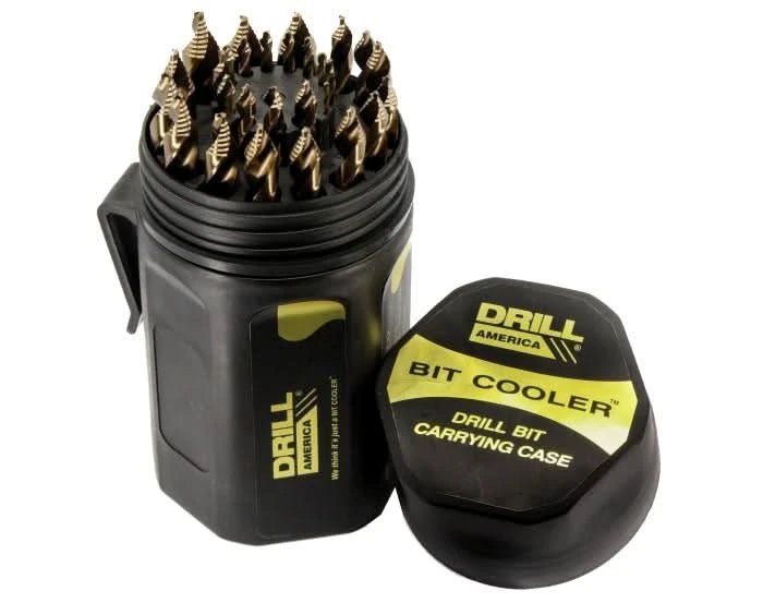 29 Piece Stepped Point Cobalt Drill Bit Set in Plastic Case (1/16" - 1/2" x 1/64") - High Performance & Durable Cutting Tool | Drill America - Bayou Tool