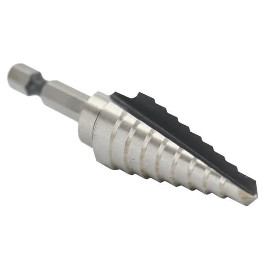 3 HSS Quick Change Hex Shank Step Drill Bit (1/4" - 3/4" by 1/16") - High Performance & Durable Cutting Tool | Drill America - Bayou Tool