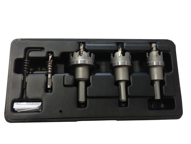 3 Piece Carbide Tipped Hole Cutter Set with 3/16" Depth of Cut - High Performance & Durable Cutting Tool | Drill America - Bayou Tool