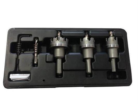 3 Piece Carbide Tipped Hole Cutter Set with 3/16" Depth of Cut - High Performance & Durable Cutting Tool | Drill America - Bayou Tool