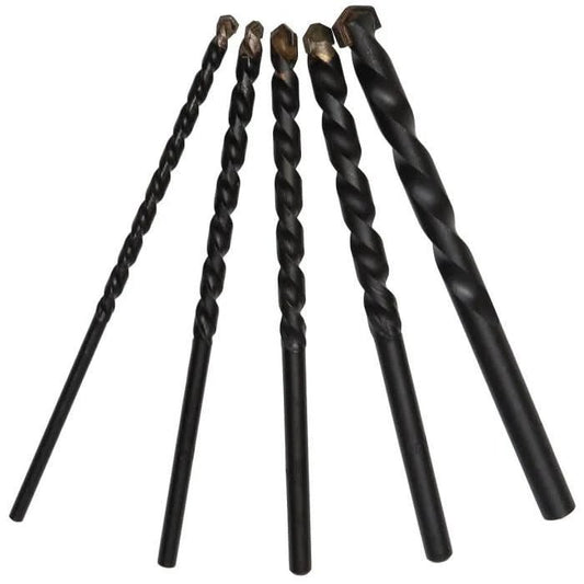 3/16" - 1/2" x 6" 5 Piece Carbide Tipped Masonry Drill Bit Set - High Performance & Durable Cutting Tool | Drill America - Bayou Tool
