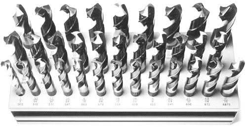 33 Piece HSS Black and Bright Reduced Shank HSS Drill Bit Set, 1/2" - 1", Metal Stand - High Performance & Durable Cutting Tool | Drill America - Bayou Tool