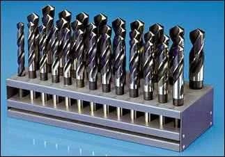 33 Piece HSS Black Oxide Reduced Shank HSS Drill Bit Set, 1/2" - 1", Metal Stand - High Performance & Durable Cutting Tool | Drill America - Bayou Tool