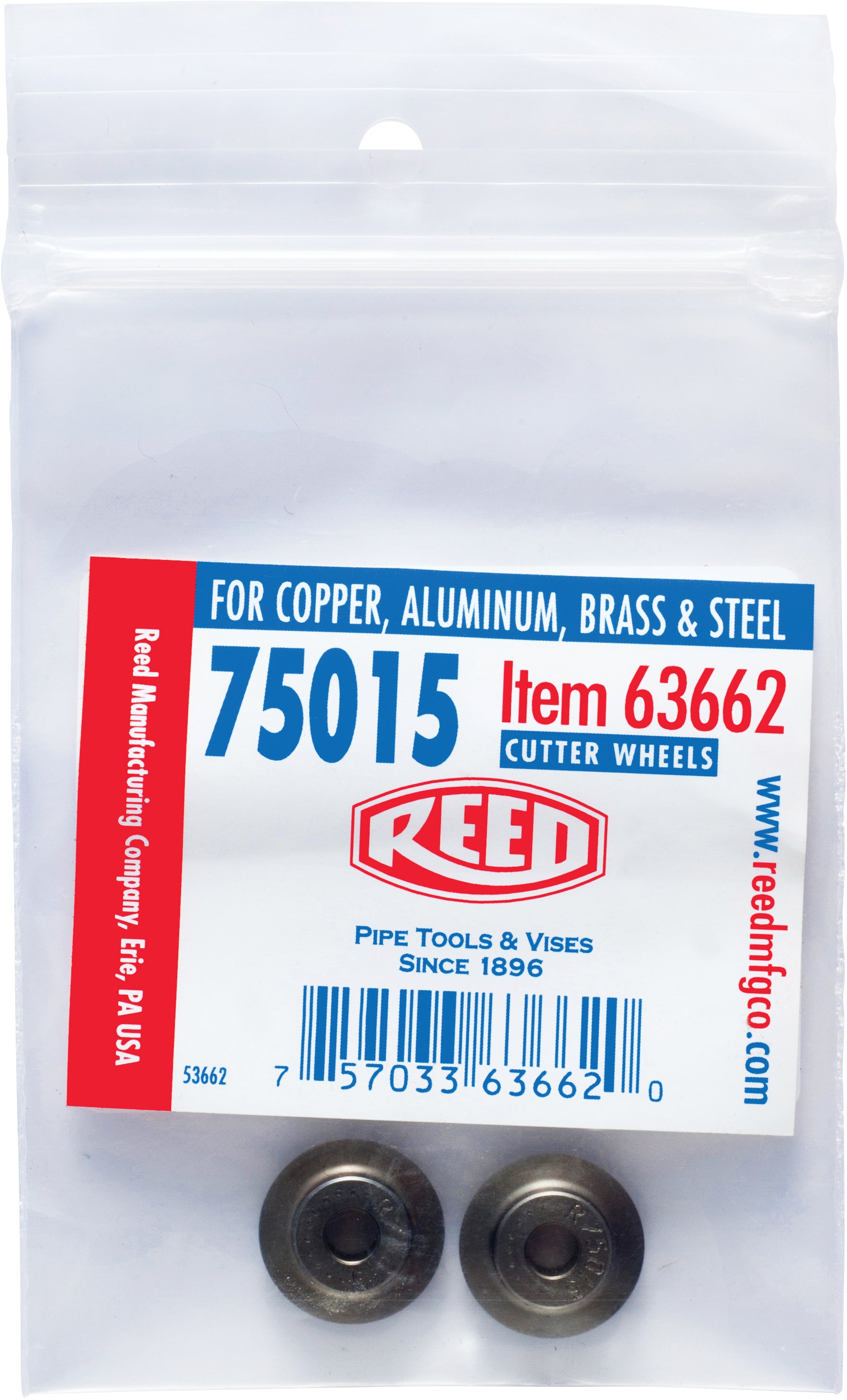 REED 75015" Cutter Wheel  Built for AWWA Standard Pipe Service by Reed Mfg - Pipeline Tool