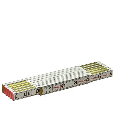 Stabila 80010 Type 600 Modular Spacing (1/16ths - both edges- outside) Folding Rules | Layoutt Tool for Pros