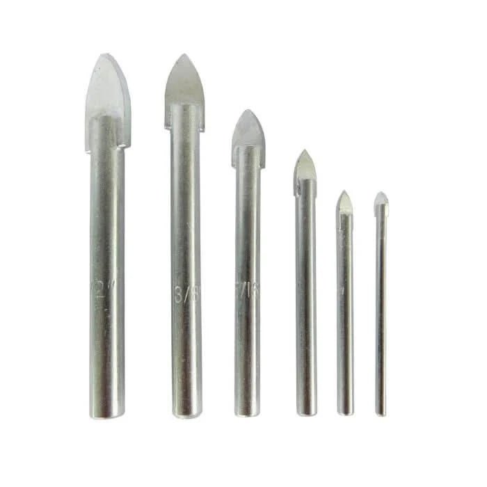 5 Piece Carbide Tipped Glass & Tile Drill Bit Set - High Performance & Durable Cutting Tool | Drill America - Bayou Tool