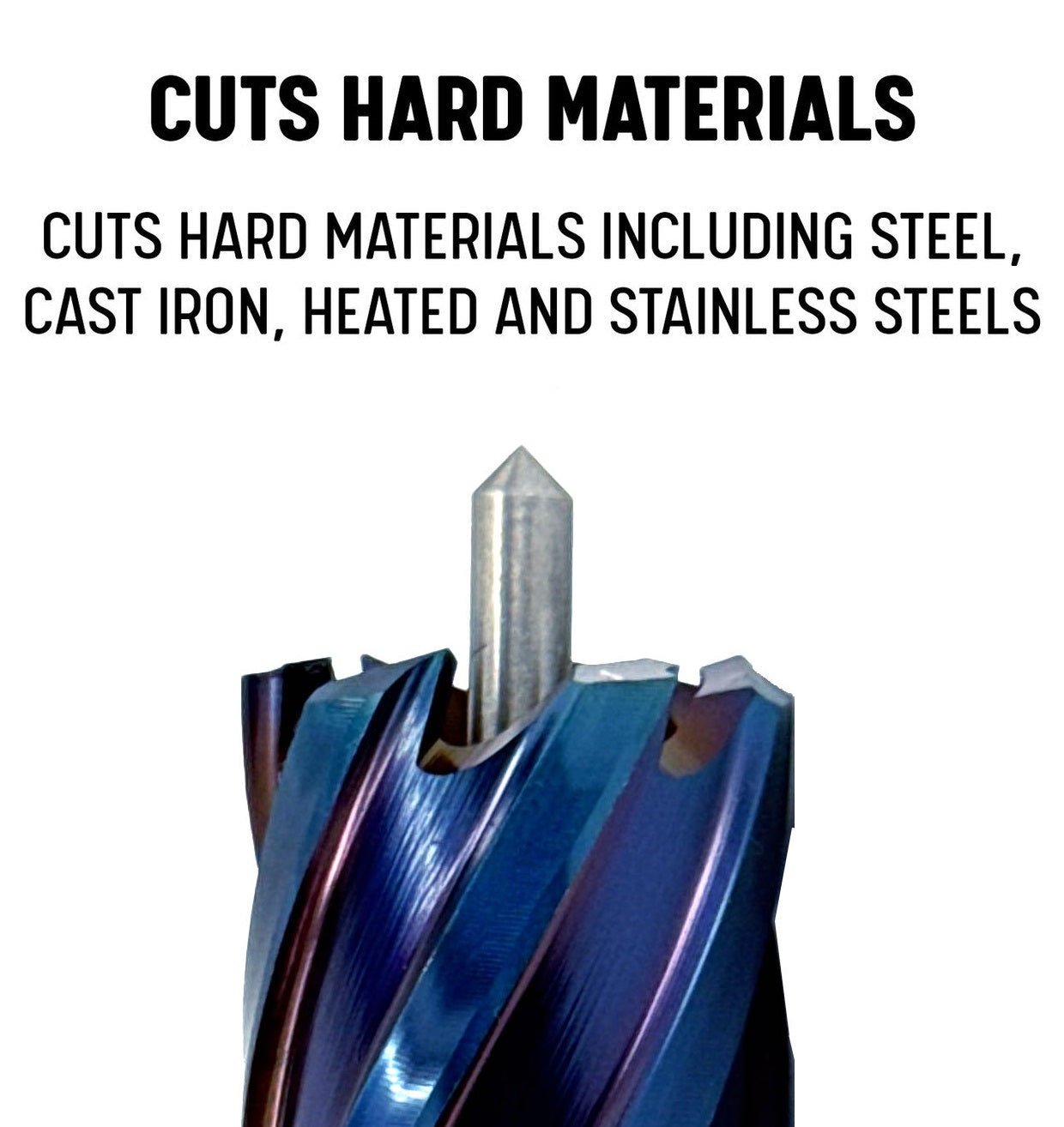 5 Piece Set with 2" Depth of Cut - nACo (Nano - Composite) Coated Blue Annular Cutter - High Performance & Durable Cutting Tool | Drill America - Bayou Tool