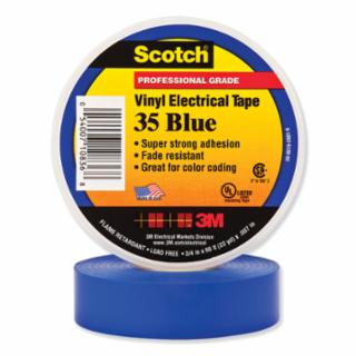 Vinyl Electrical Color Coding Tape, 35, 1/2 in W x 20 ft L