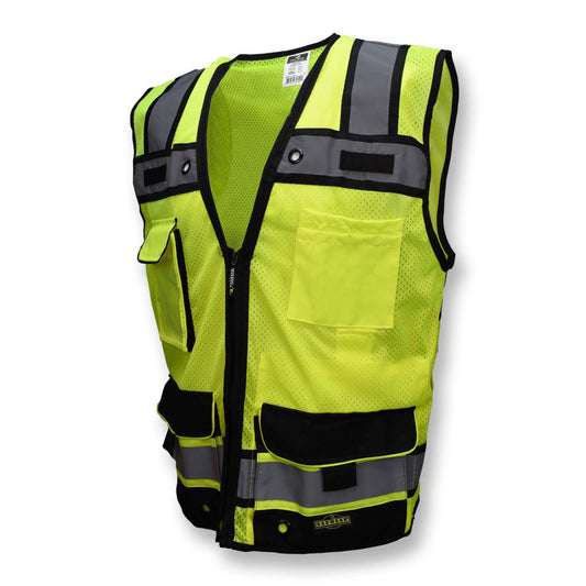 a yellow safety vest on a white background