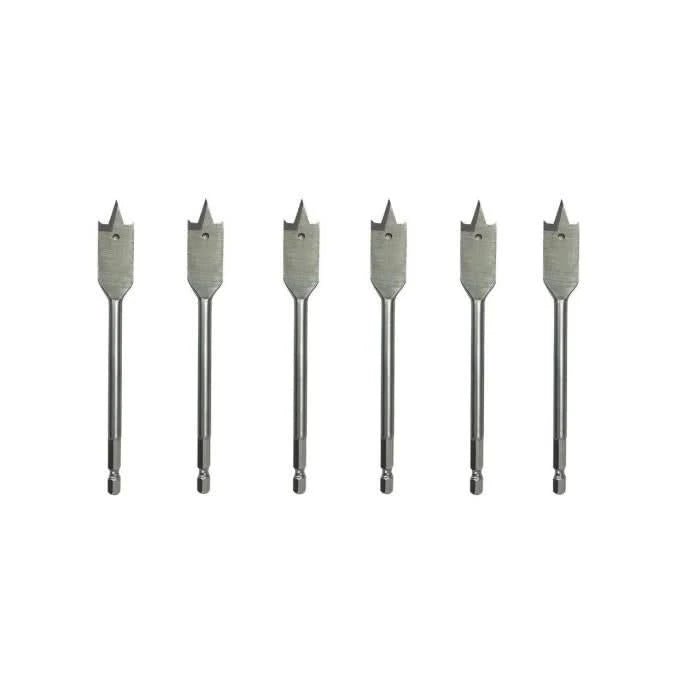 6 Piece 6" Spade Bit Set - High Performance & Durable Cutting Tool | Drill America - Bayou Tool