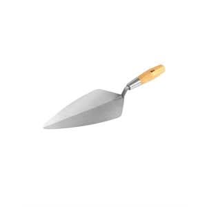 Bon Pro Plus 72-222 Brick Trowel - Carbon Steel Narrow London 9 1/2" Wood Handle Precision ground for balance | Masonry Tool for Pros