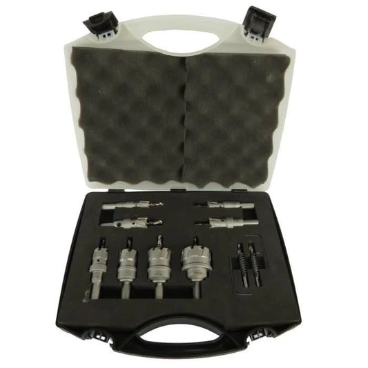 8 Piece Carbide Tipped Hole Cutter Set with 1" Depth of Cut - High Performance & Durable Cutting Tool | Drill America - Bayou Tool