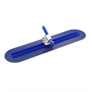 Bon 82-198 Blue Bull Trowel 48"  ---9" Wide With 12-272 Rite Height Brkt Rounded ends to eliminate lap marks | Concrete Tool for Pros