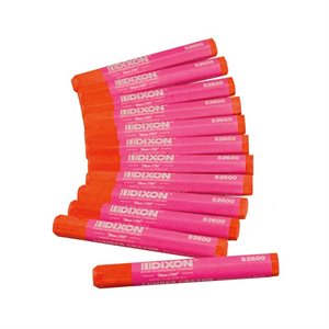 Dixon Bon 84-286 Crayon - Fluorescent Pink - (12/Pkg) | Layoutt Tool for Pros