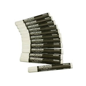 Dixon Bon 84-287 Crayon - White - (12/Pkg) | Layoutt Tool for Pros