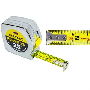 Stanley Bon 84-367 Powerlock Tape - 25 ' X 1" | Layoutt Tool for Pros