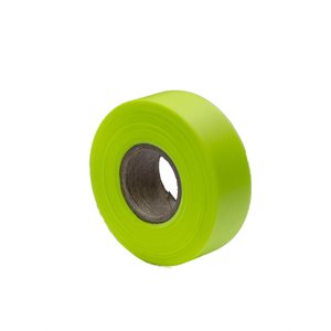 Bon 84-769 Flagging Tape - Glo Lime 150 ' X 1 3/16" - (12/Pkg) | Layoutt Tool for Pros
