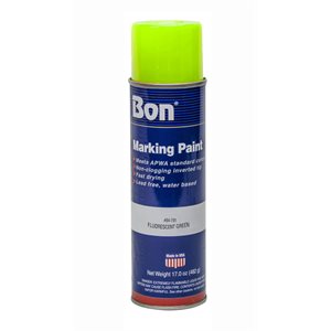 Bon 84-791 Marking Paint - Fluorescent Green - 20 Ounce (12/Pkg) | Layoutt Tool for Pros