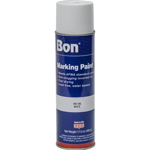 Bon 84-796 Marking Paint - White - 20 Ounce (12/Pkg) | Layoutt Tool for Pros