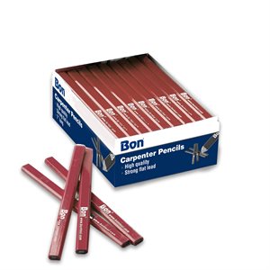 Bon 84-840 Pencil - Red Casing Medium Black Lead - (72/Pkg) | Layoutt Tool for Pros