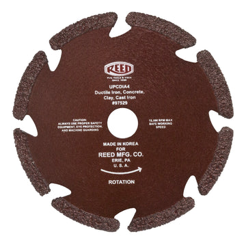 REED Upcdia4" Upc Ct Blde 6-8" Ci/Clay  Compatible Fit for Reed Tool Maintenance by Reed Mfg - Pipeline Tool