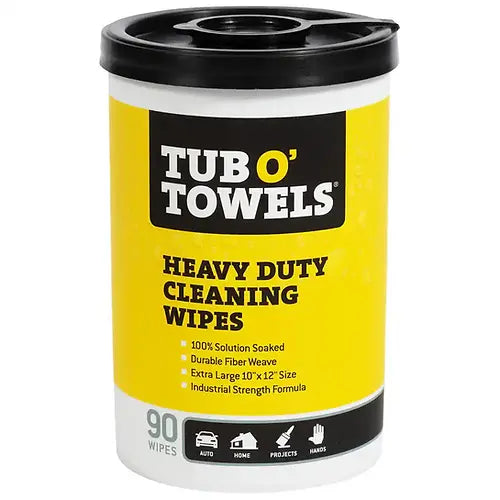 Tub O Towels Heavy-Duty 10" x 12", Multi-Surface Cleaning Wipes