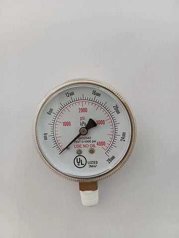 2.5" Oxygen Regulator Brass Pressure Gauge 4000 PSI