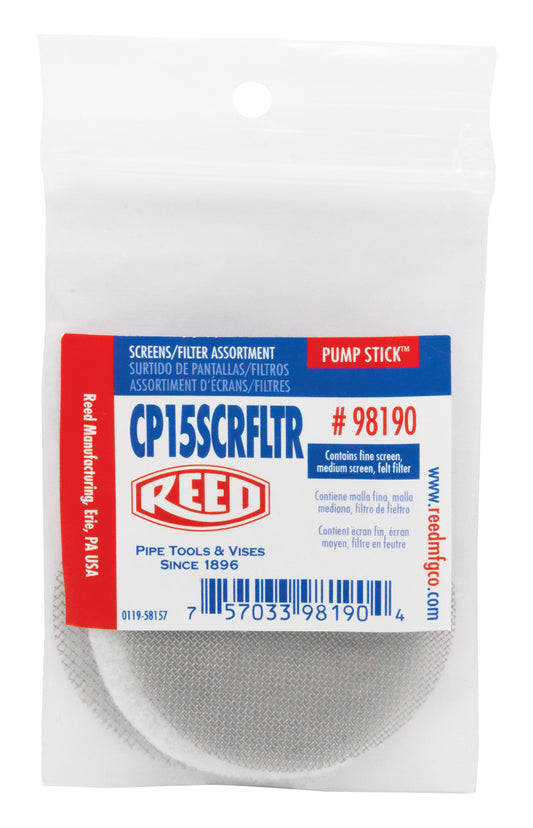 REED Cp15Scrfltr Screen/Filter Assortmen  Designed for Use in Brass Coupling and Threaded Pipework by Reed Mfg - Pipeline Tool