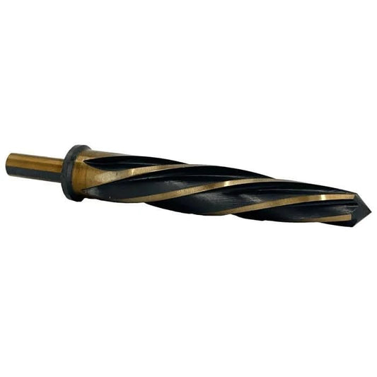 9/16" HSS Black & Gold 1/2" Straight Shank Bridge Reamer - High Performance & Durable Cutting Tool | Drill America - Bayou Tool