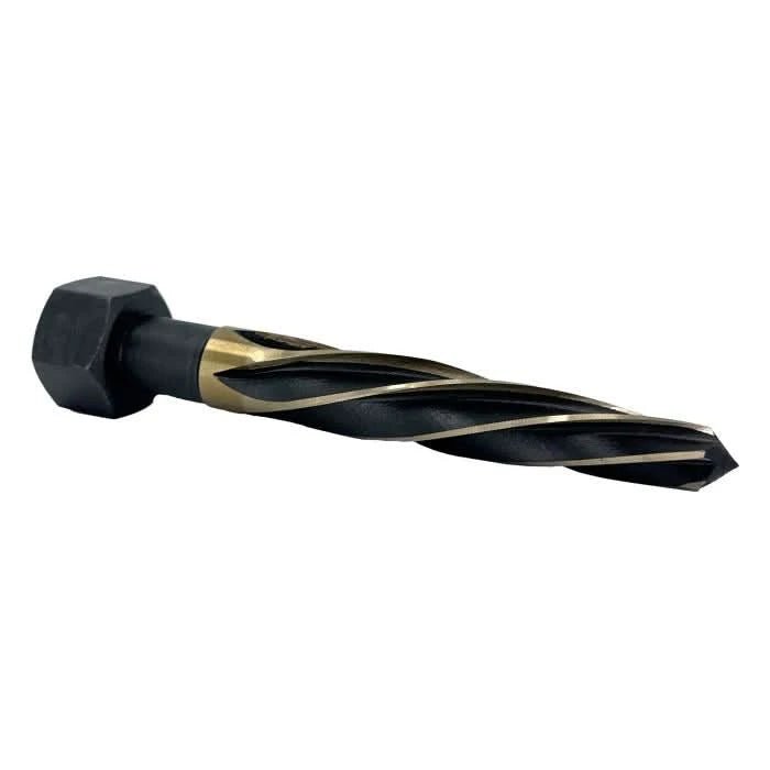 9/16" HSS Black & Gold Hex Shank Long Bridge Reamer - High Performance & Durable Cutting Tool | Drill America - Bayou Tool