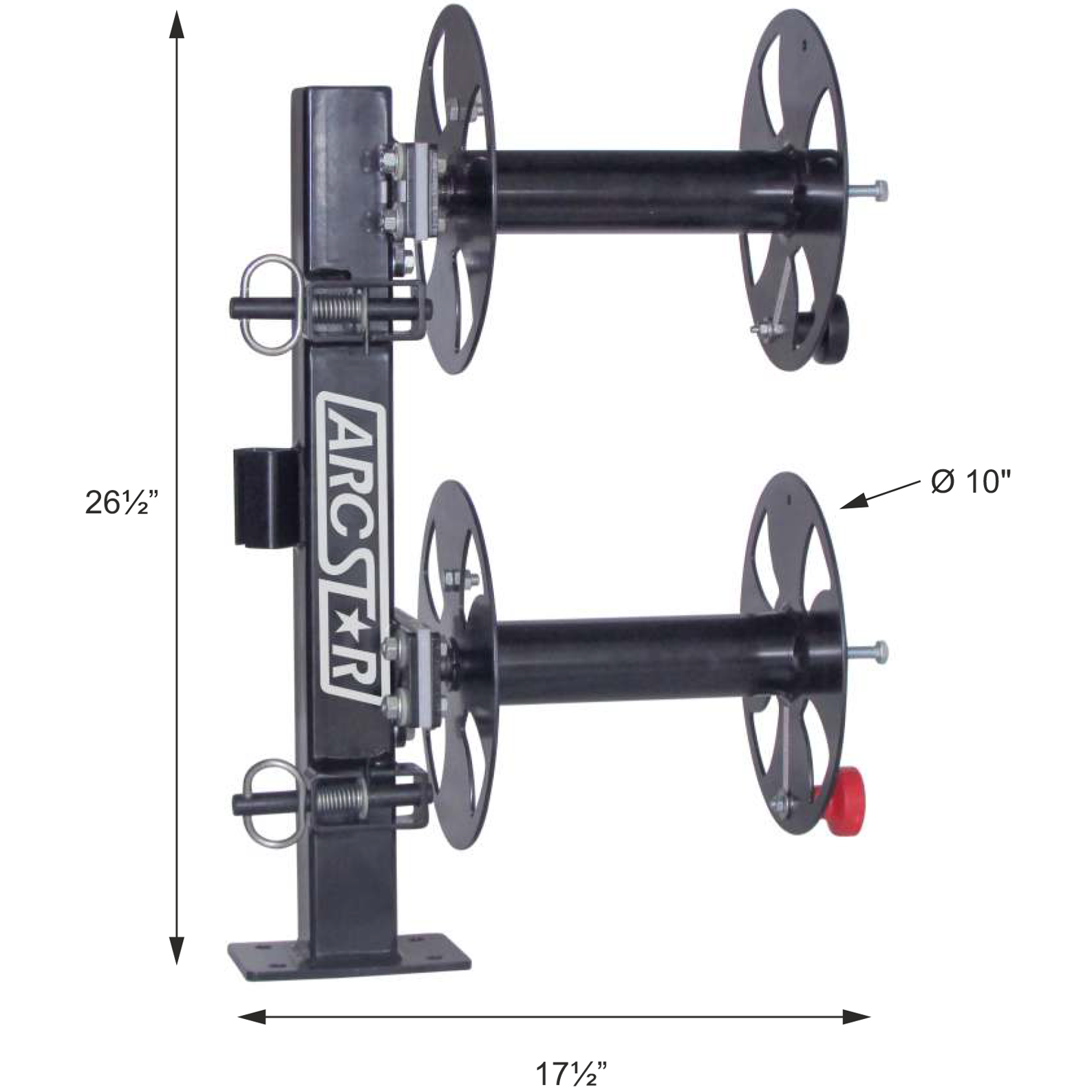Revolution 10" Double Cable Reels with fixed base