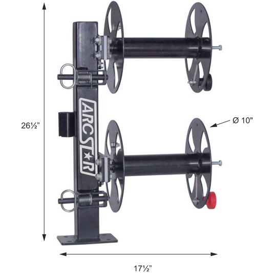 Revolution 10" Double Cable Reels with fixed base