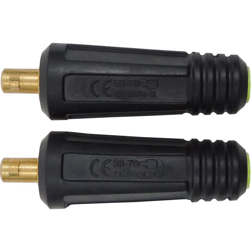 Male Dinse Cable Connector 5070-M (1/0-2/0) - 2 Pack