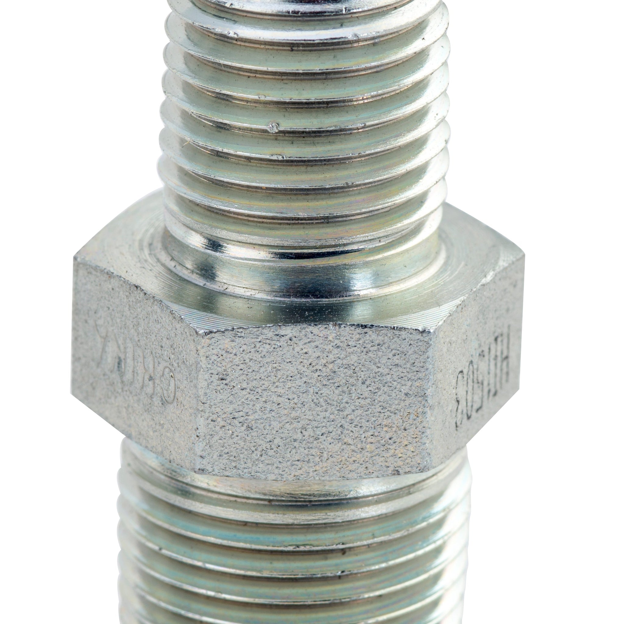 BVA Hydraulics - Fitting Hex Nipple 1/4"-18 Nptf Male X 3/8"-18 Nptf Male 10,000 Psi | Hydraulic Nipples