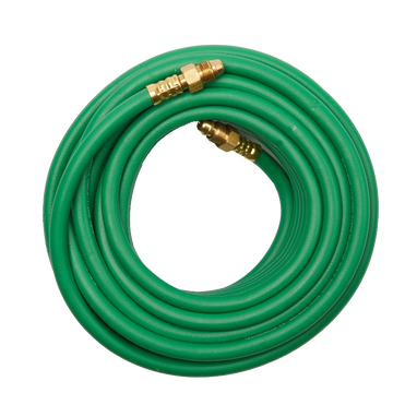 TECHNIWELD Green Argon Hose 1/4" x 100' with Fittings - Reliable Gas Delivery