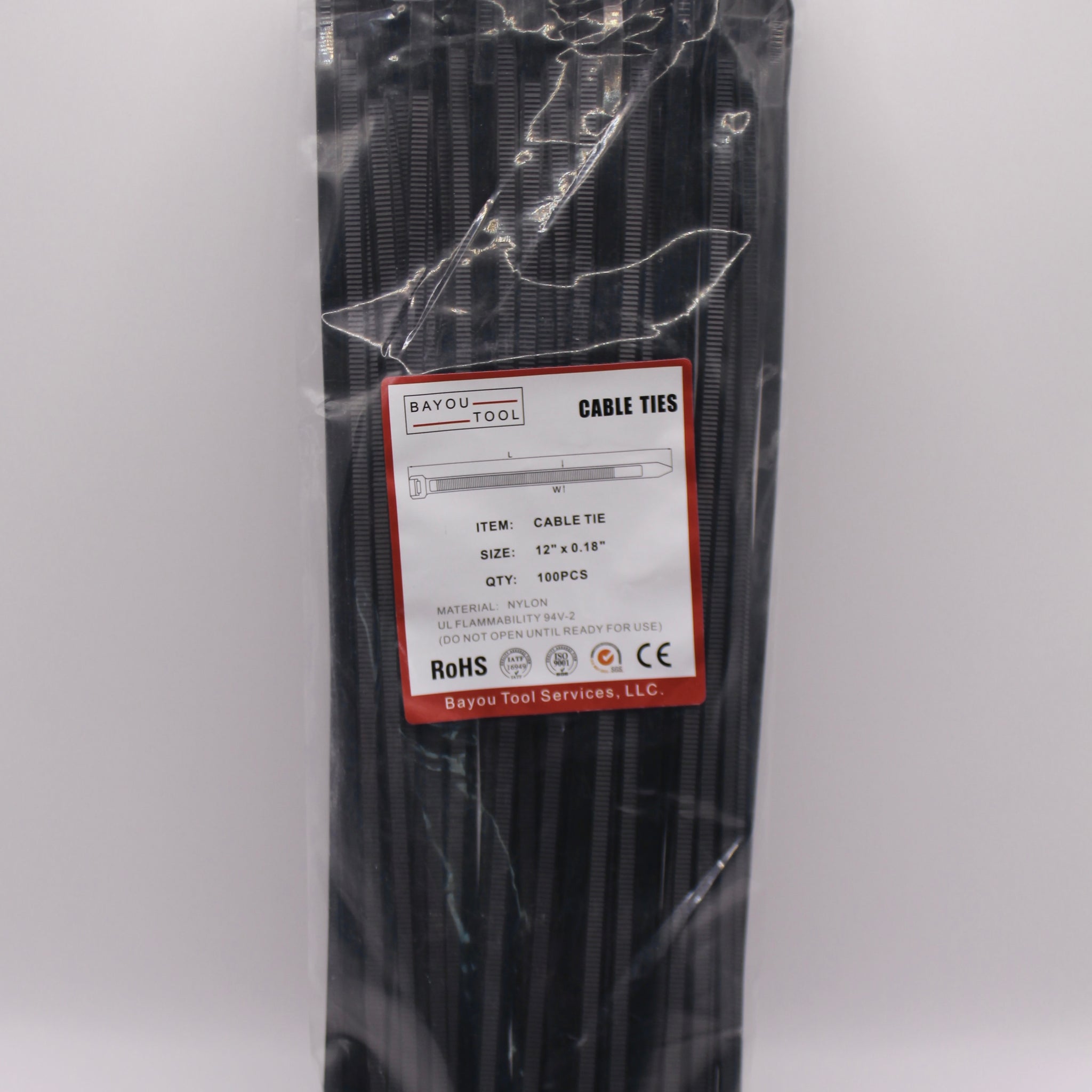 Bayou Tool 12-Inch Heavy-Duty Zip Ties