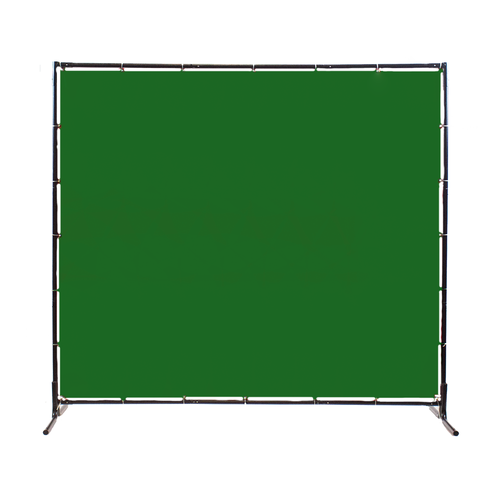 Techniweld 6x6 Green Welding Screen – 14 Mil Flame-Resistant Protection for Safe Welding Environments