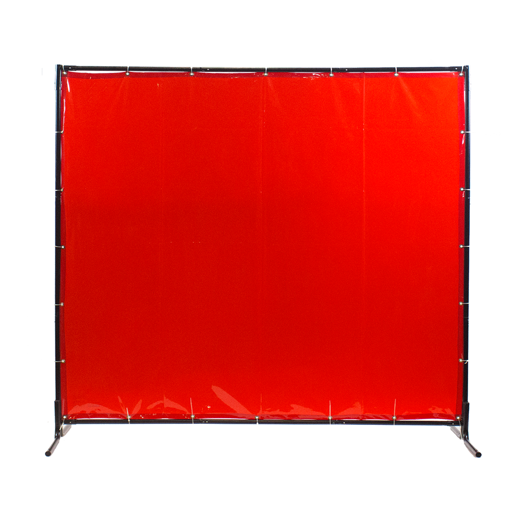 Techniweld 6x6 Welding Screen – Orange, Flame-Resistant 14 Mil Screen Only for Safe Work Environments