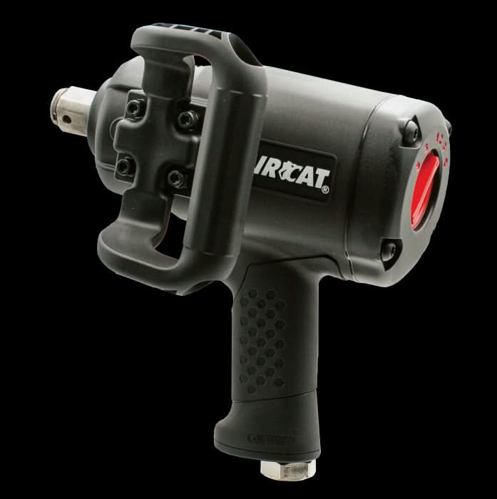 Aircat - 1" Low Weight Pistol Impact wrench w/6" Ext. Anvil 2100 ft - lbs - Bayou Tool