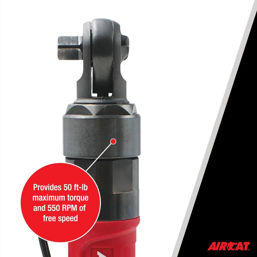 Aircat 3/8" Mini Impact Ratchet | Compact, High - Torque Pneumatic Ratchet for Automotive & Industrial Use - Bayou Tool