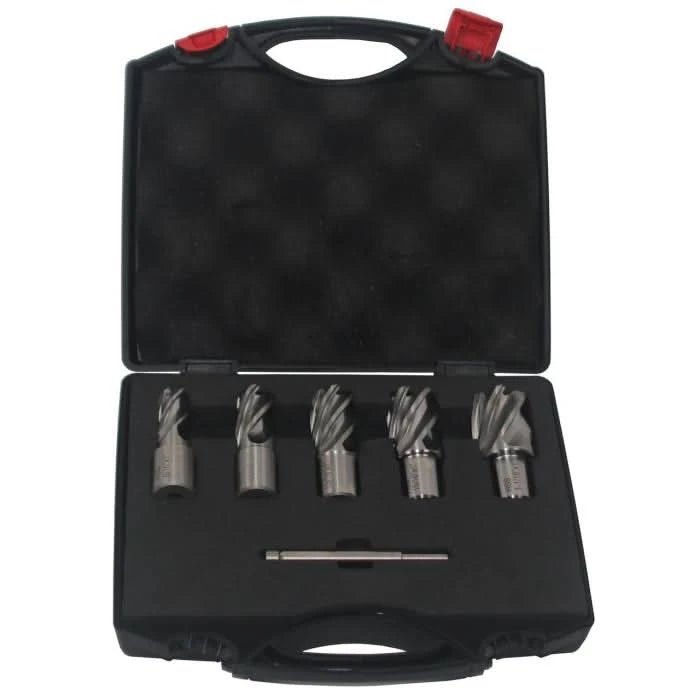 Annular Cutter Set 5 Pieces 1 Inch Depth of Cut - High Performance & Durable Cutting Tool | Drill America - Bayou Tool