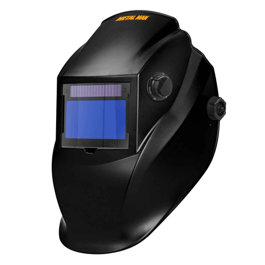 Auto - Darkening Welding Helmet, Metal Man 9 - 13 Shade, Black Shell, 4 Arc Sensors, OptiClear 2.5 - Bayou Tool