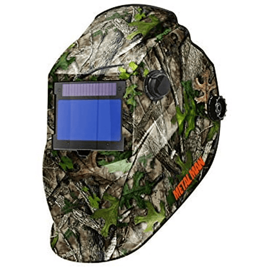 Auto - Darkening Welding Helmet, Metal Man 9 - 13 Shade, True Timber Camo, 4 Arc Sensors, OptiClear 2.5 - Bayou Tool