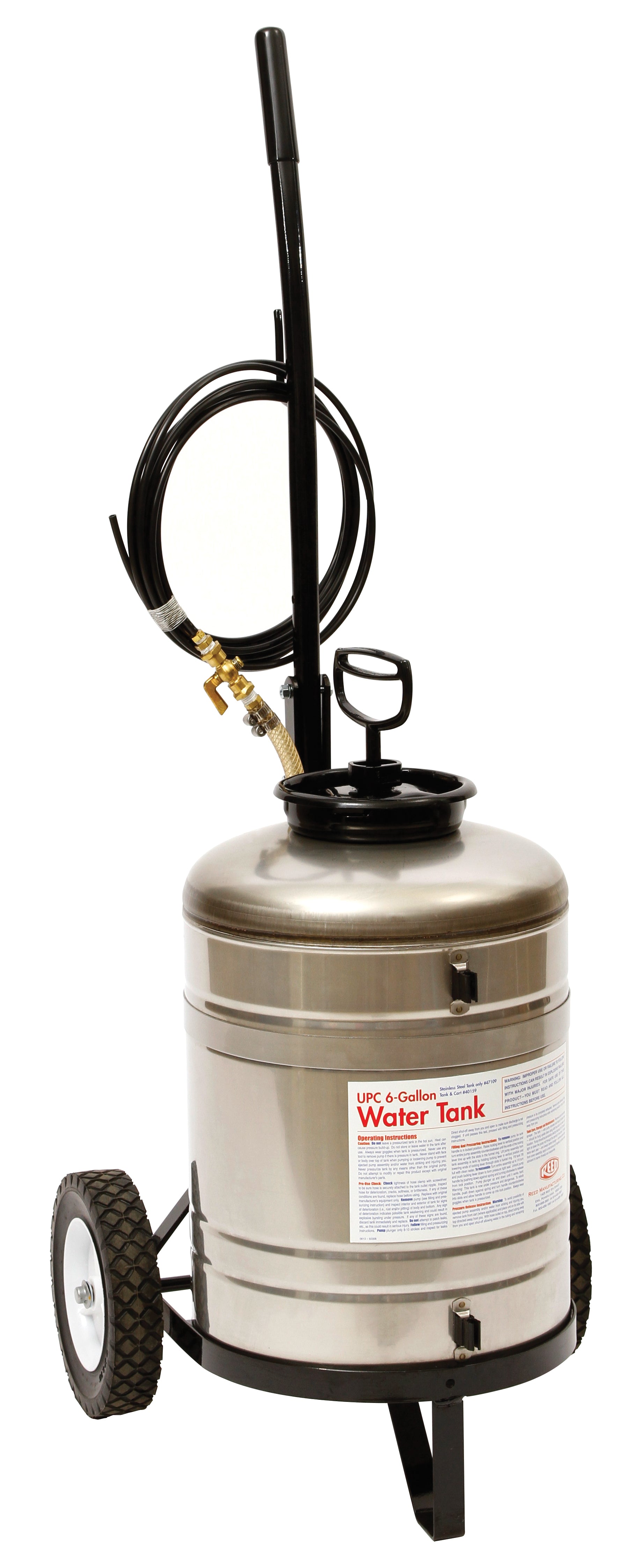 REED Uptank Water Tank With Cart (6" Gal)  High-Strength Component for Equipment Repair and Tooling by Reed Mfg - Pipeline Tool